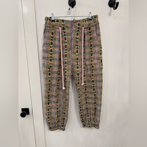 Free People Tweed Plaid Joggers